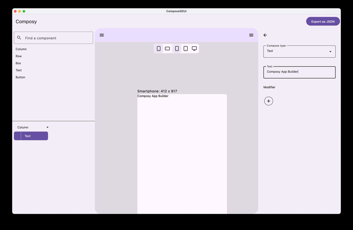 Composy — No-Code for creating Apps with Compose Multiplatform